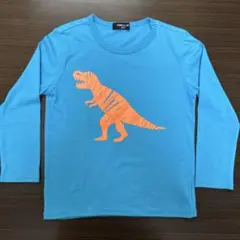 コムサ COMME CA ISM 恐竜絵柄 長袖Tシャツ 120 水色