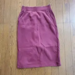 バーガンディ 裏起毛スウェットスカート