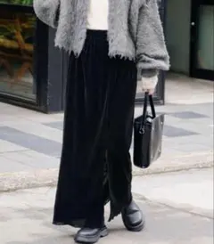 kastane カスタネ ベロアチュールスカート 黒サイズ1