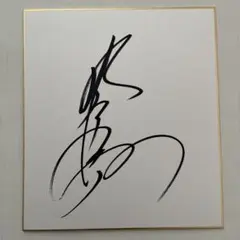 冬木弘道 直筆サイン色紙（日本人プロレスラー WARプロレス） - メルカリ
