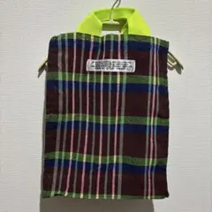 美品 プエブコ トートバッグ チェック柄DOCUMENT BAG