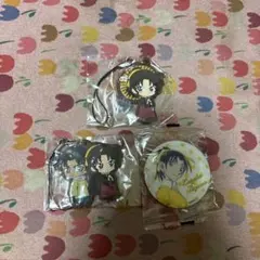 名探偵コナン 遠山和葉 ラバーキーホルダー 缶バッジ 服部平次