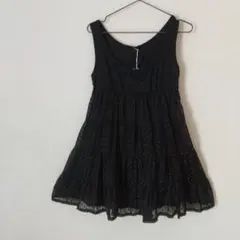 【新品未使用】INGNIイング 黒ドット柄ノースリーブ チュニック ギャル