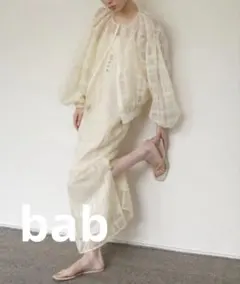 bab シアーチェックブルゾン クリーム色 シースルー チェック柄 シャツのサムネイル