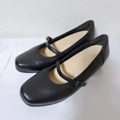 美WORKER パンプス メリージェーン コンフォート 24cm 3E 黒