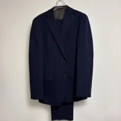 【新品・未裾上げ】 P.S.FA ネイビー チェック柄 ビジネススーツ