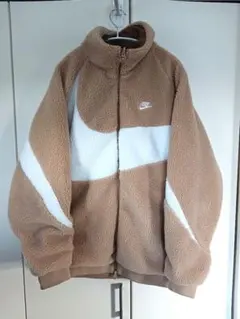 【美品】NIKEリバーシブルボアジャケットスウォッシベージュXL