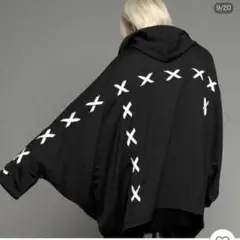 CIVARIZE バックレースアップポンチョジップパーカー メンズ レディース