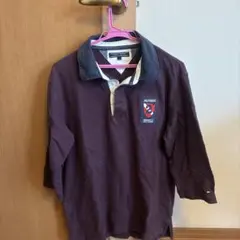 TOMMY HILFIGER ラガーシャツ L ワインレッド