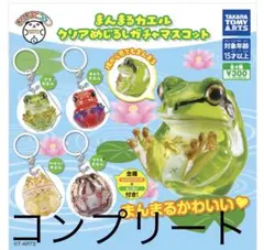 まんまるカエル　クリアめじるしガチャマスコット　全4種コンプリートセット