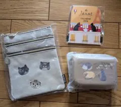 ★KALDI ネコの日バッグ マルチポーチ＆ガジェットケース＆カレンダー★3点★