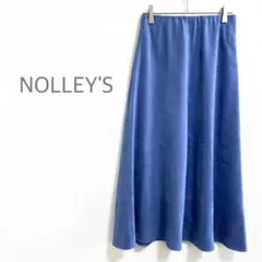 ノーリーズ　スウェード　フレアスカート　バイヤレスフレア　ブルー