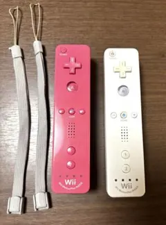Wiiリモコン　ピンク　ホワイト　動作確認済