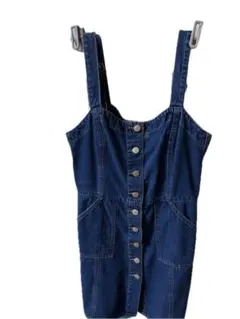 WEGO ダークブルー デニム サロペット