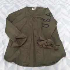 Dickies オリーブ色 Sサイズ 長袖シャツ