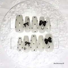 現品♡ドット ちゅるん ワンホン スナ系 推し活 韓国 量産型 ネイル