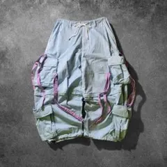 GALFY 極太カーゴパンツ Y2K ギミック 水色のサムネイル