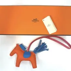 【極美品】 エルメス ロデオ　チャーム PM A AM刻印　馬　オレンジ　ブルーのサムネイル