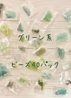 値下げしました！グリーン系ビーズ 40パック