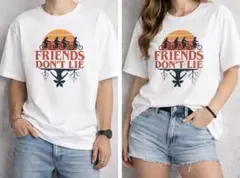 ストレンジャーシングス フレンズ ドント ライ イラスト Tシャツ M