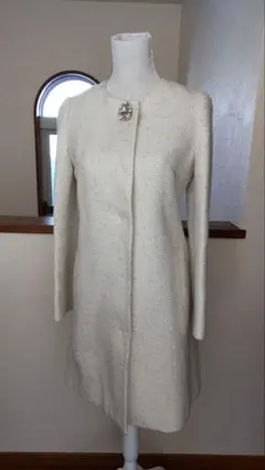 ジャスグリッティ ツイード生地 スプリングコート Sサイズ