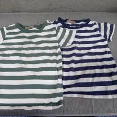ストライプTシャツ2枚セット 110cm