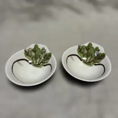 源右衛門 蕪(かぶ)小皿４枚セット。 源右衛門 蕪(かぶ)小皿4枚セット。