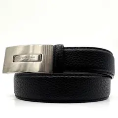 【極美品】GIVENCHY ベルト シルバー バックル 金具 ビジネス シボ