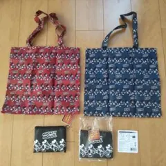 ミッキーマウス エコバッグ 2色セット