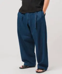 LE JEAN デニム ベルテッド トラウザー　ネイビー　Mのサムネイル