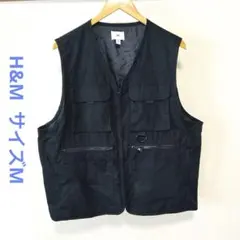 エイチアンドエム 多機能 ジップベスト M ブラック H&M