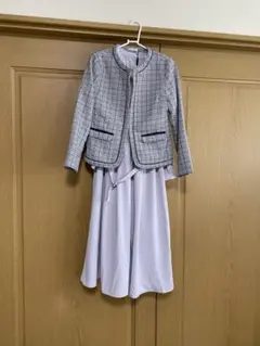 【試着のみ！】セレモニースーツ　ツイードジャケットとワンピースセット　入学式に！