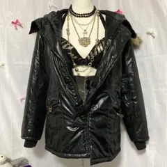 お兄系 grunge 平成ギャル y2k mcbling ファー付きジャケット