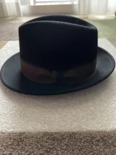 【美品】Crushable ウールハット フェルト ブラックM ナノユニバース