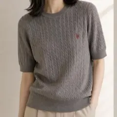 U.S. POLO ASSN.　ユーエスポロアッスン　半袖　ニット　モクグレーのサムネイル