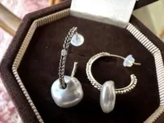 agete silver × K10 ピアス