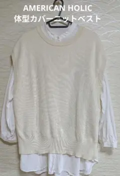 AMERICAN HOLIC 体型カバーニットベスト　サイズF