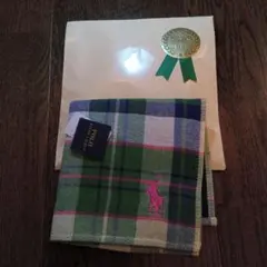POLO チェック柄 ハンカチ