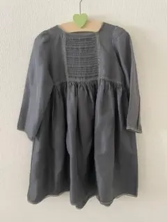 Bonpoint ボンポワン　ブルーグレーワンピース　3A