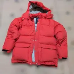 CAMP7 フード付き赤ダウンジャケット