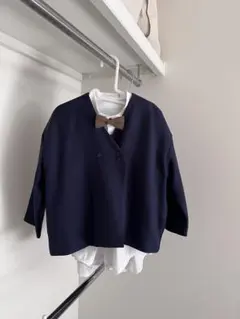 riziere ノーカラージャケットセットアップ＋シャツ　120