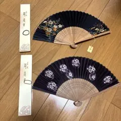 折りたたみ扇子 花柄 シンプル 高級 絹扇子 静時シルク扇子 紫 紺 桜