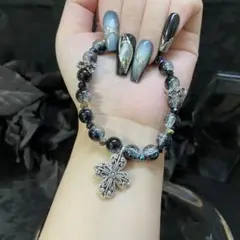 ハンドメイド ブレスレット フェアリーグランジ y2k ゴシック 十字架 バラ