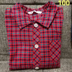 FAMILIAR チェック柄 長袖シャツ 100