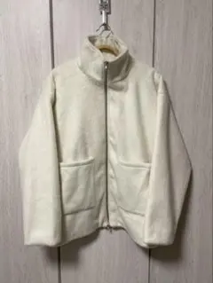 ESICA レディース ホワイト フリースジップアップジャケット