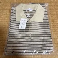 新品未使用　七分袖ストライプポロシャツ LLサイズ
