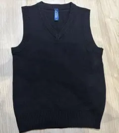 Vネック ノースリーブ セーター スクールベスト　ネイビー