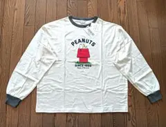 신품 미사용 PEANUTS 스누피 긴팔 티셔츠 론 T 큰 실루엣