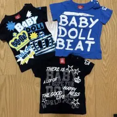 BABY DOLL プリントTシャツ 80サイズ 3枚セット
