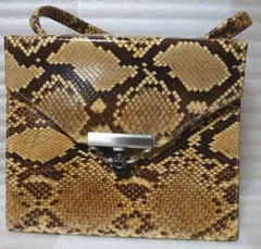パイソン柄　ハンドバッグ